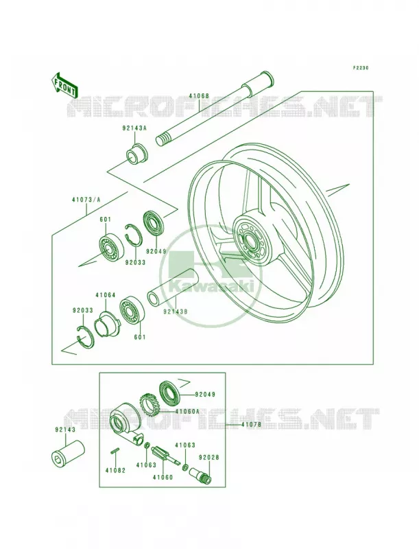 Front Wheel Kawasaki MOTOS 600 1998 Ninja ZX-6  ZX600-E6
