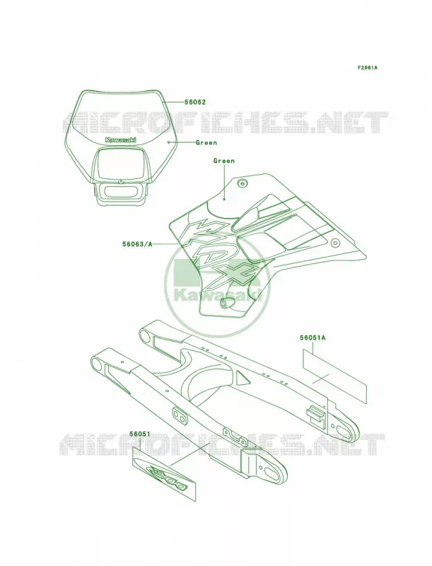 DecalsKDX200-H7 Kawasaki MOTOS 200 2002 KDX200  KDX200-H8