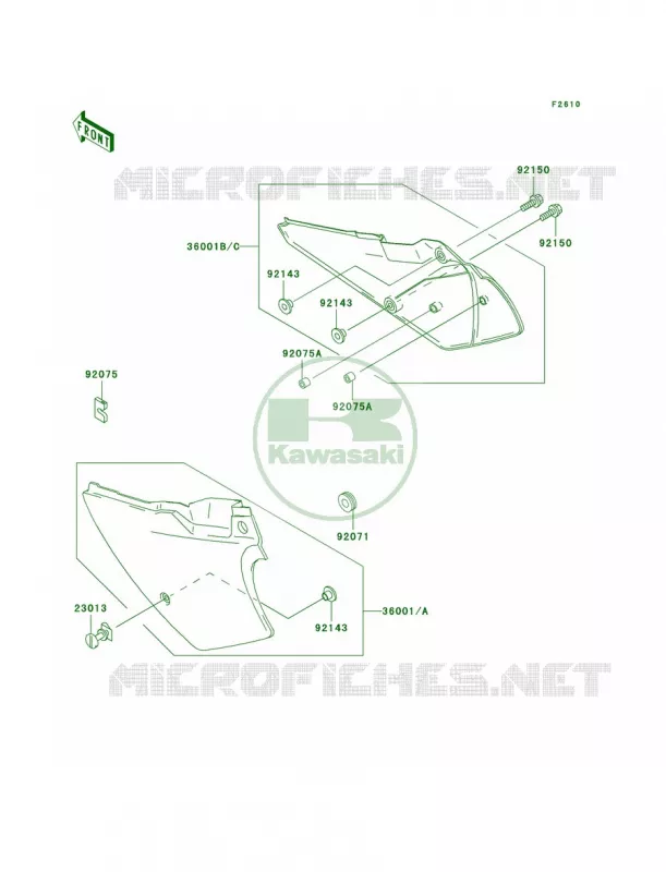 Side CoversChain Cover Kawasaki MOTOS 200 2002 KDX200  KDX200-H8
