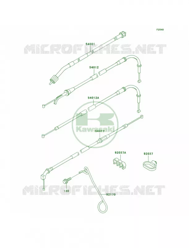 Cables Kawasaki MOTOS 750 1998 Ninja ZX-7R  ZX750-P3