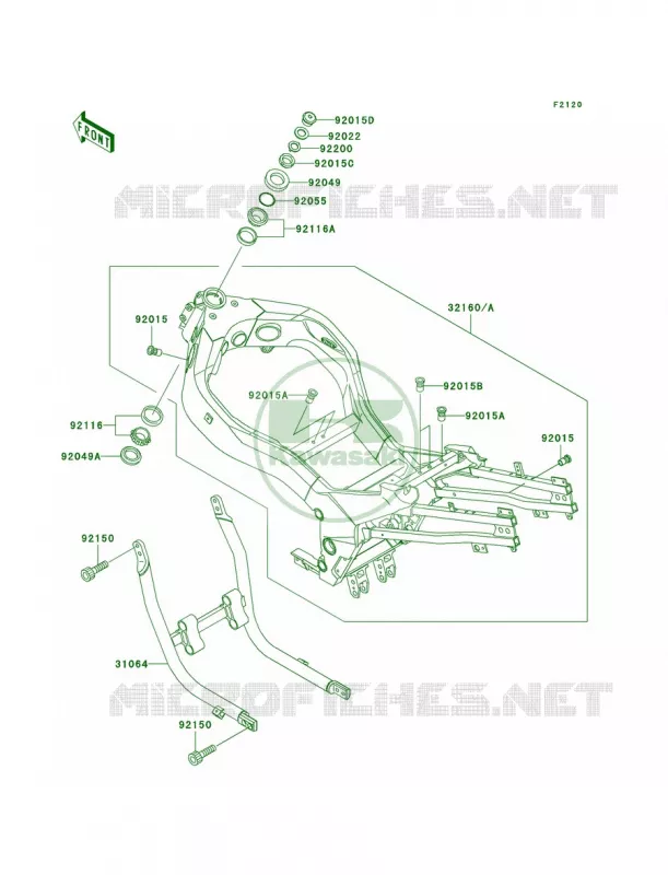 Frame Kawasaki MOTOS 1100 1997 Ninja ZX-11  ZX1100-D5