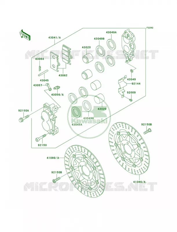 Front Brake Kawasaki MOTOS 1100 1997 Ninja ZX-11  ZX1100-D5