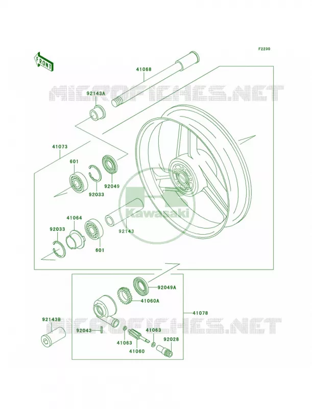 Front Wheel Kawasaki MOTOS 1100 1997 Ninja ZX-11  ZX1100-D5