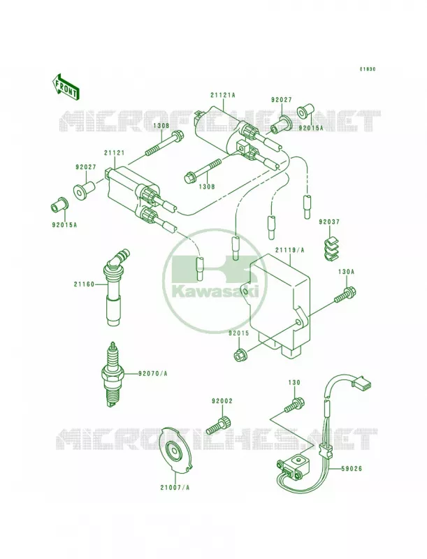 Ignition System Kawasaki MOTOS 600 1997 Ninja ZX-6  ZX600-E5