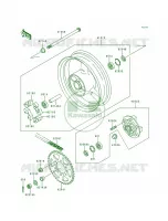 Rear WheelChain pour Kawasaki Ninja ZX-7RR 1997