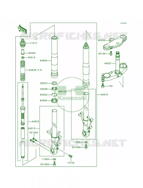 Front Fork Kawasaki MOTOS 750 1997 Ninja ZX-7RR  ZX750-N2