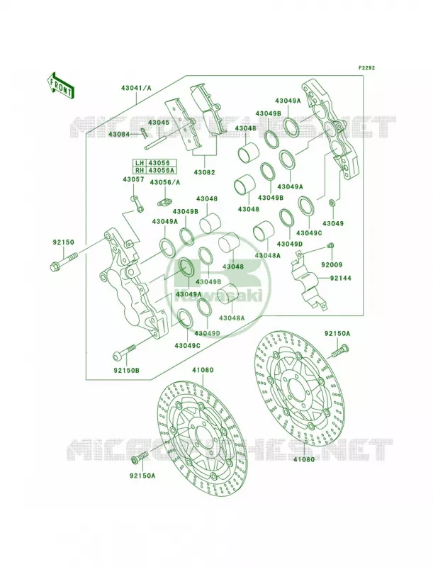 Front Brake Kawasaki MOTOS 750 1997 Ninja ZX-7R  ZX750-P2
