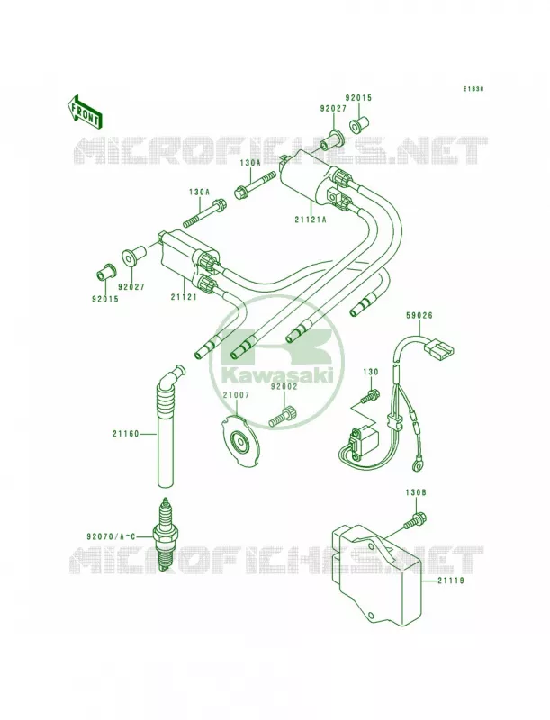 Ignition System Kawasaki MOTOS 900 1997 Ninja ZX-9R  ZX900-B4