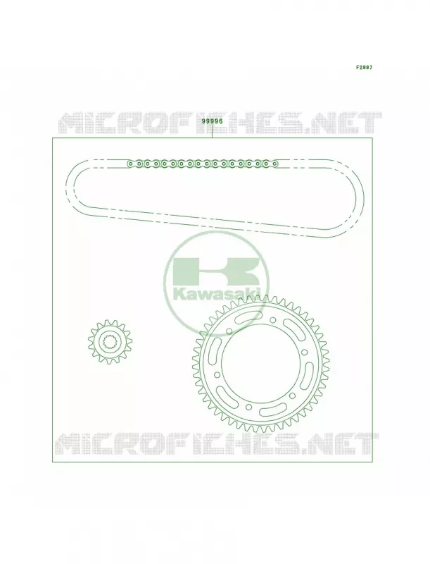 Chain Kit Kawasaki MOTOS 1100 1996 Ninja ZX-11  ZX1100-D4