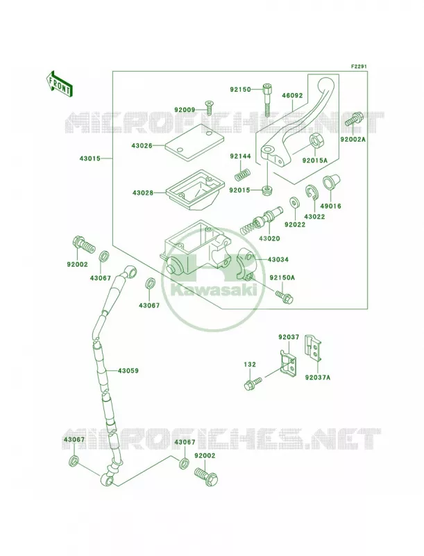 Front Master Cylinder Kawasaki MOTOS 220 2002 KDX220R  KDX220-A9