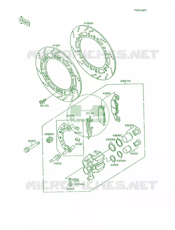 Front Brake Kawasaki MOTOS 600 1996 Ninja 600R  ZX600-C9