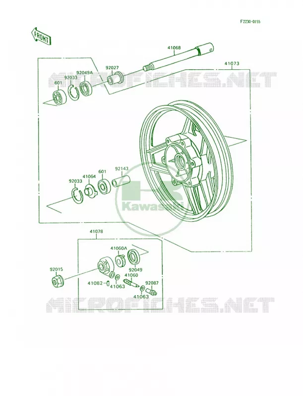 Front Wheel Kawasaki MOTOS 600 1996 Ninja 600R  ZX600-C9