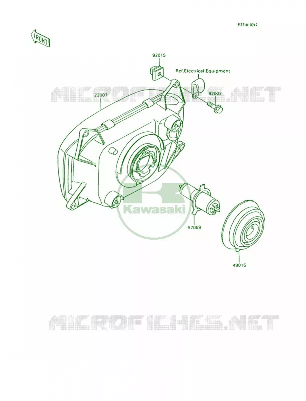 Headlights Kawasaki MOTOS 600 1996 Ninja 600R  ZX600-C9