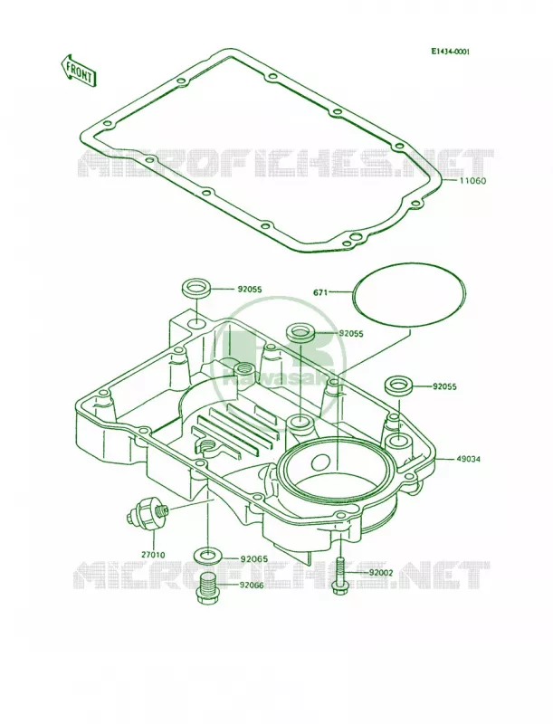 Oil Pan Kawasaki MOTOS 600 1996 Ninja 600R  ZX600-C9