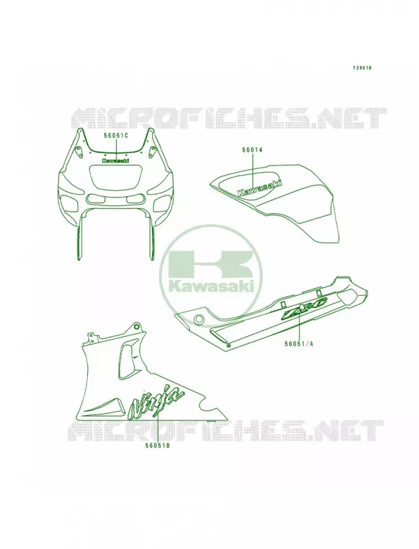 DecalsRedZX600-E5 Kawasaki MOTOS 600 1996 Ninja ZX-6  ZX600-E4