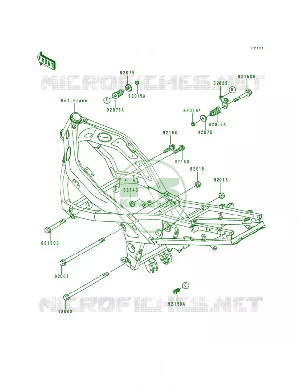 Frame Fittings Kawasaki MOTOS 600 1996 Ninja ZX-6  ZX600-E4