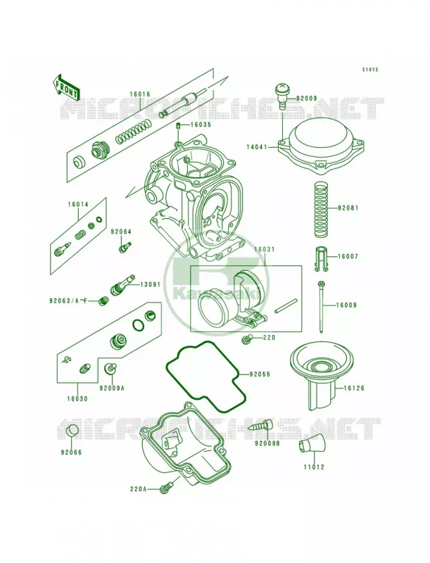 Carburetor Parts Kawasaki MOTOS 600 1996 Ninja ZX-6R  ZX600-F2