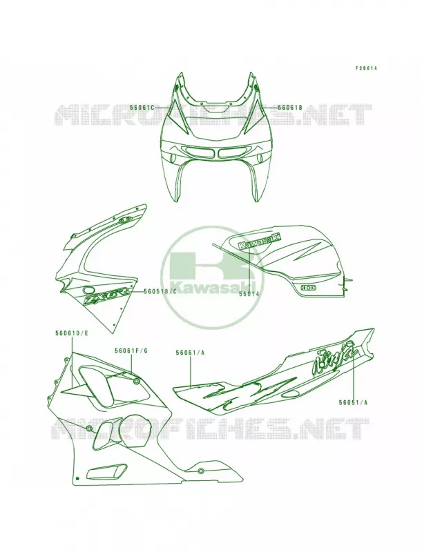 DecalsEventideRedZX600-F1 Kawasaki MOTOS 600 1996 Ninja ZX-6R  ZX600-F2