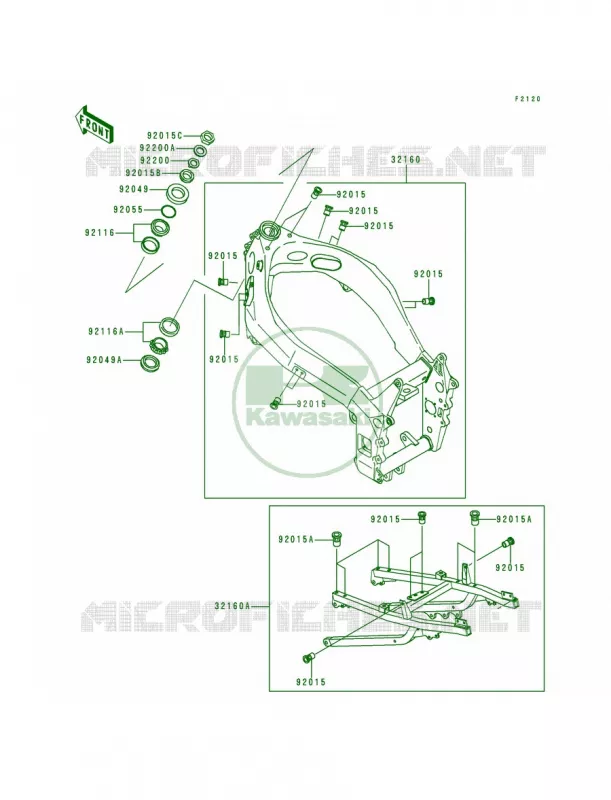 Frame Kawasaki MOTOS 750 1996 Ninja ZX-7RR  ZX750-N1