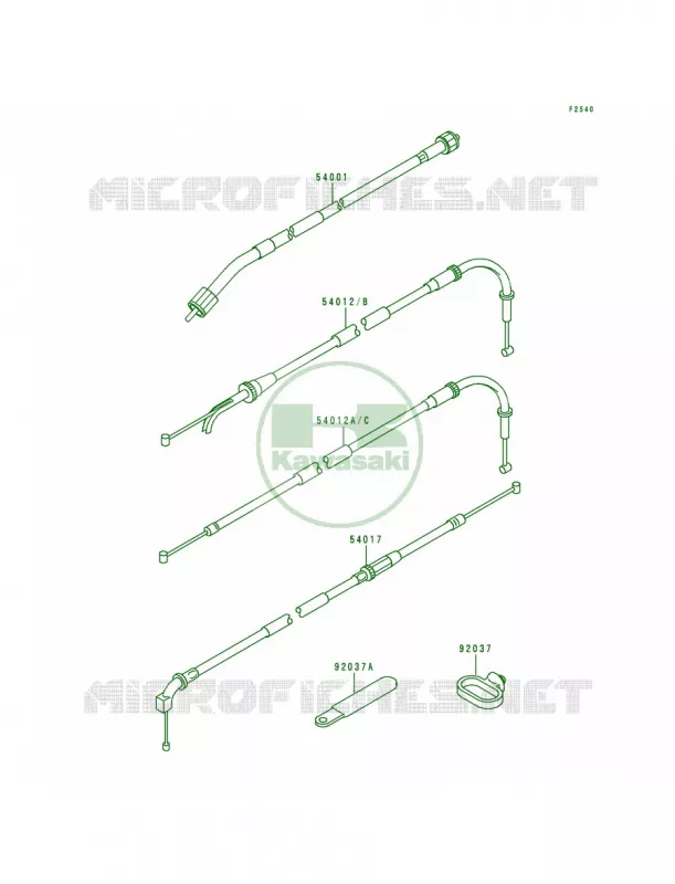 Cables Kawasaki MOTOS 900 1996 Ninja ZX-9R  ZX900-B3