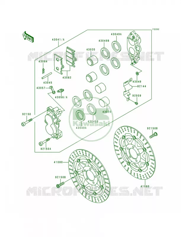 Front Brake Kawasaki MOTOS 900 1996 Ninja ZX-9R  ZX900-B3