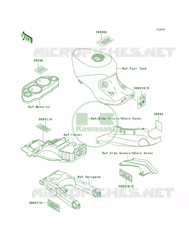 Labels Kawasaki MOTOS 1100 1995 Ninja ZX-11  ZX1100-D3