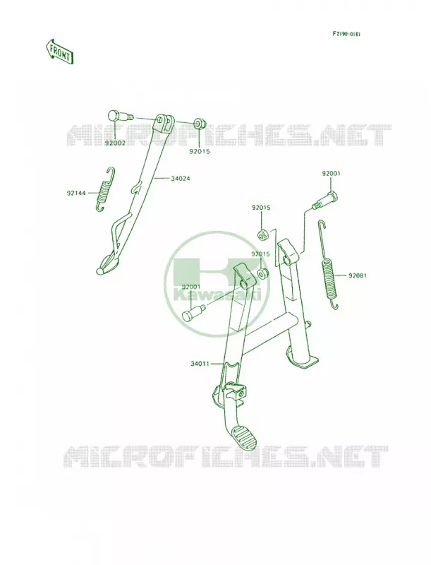 Stands Kawasaki MOTOS 600 1995 Ninja 600R  ZX600-C8