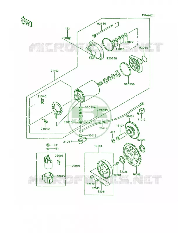 Starter Motor Kawasaki MOTOS 600 1995 Ninja 600R  ZX600-C8
