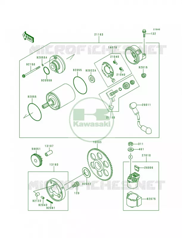 Starter Motor Kawasaki MOTOS 600 1995 Ninja ZX-6  ZX600-E3