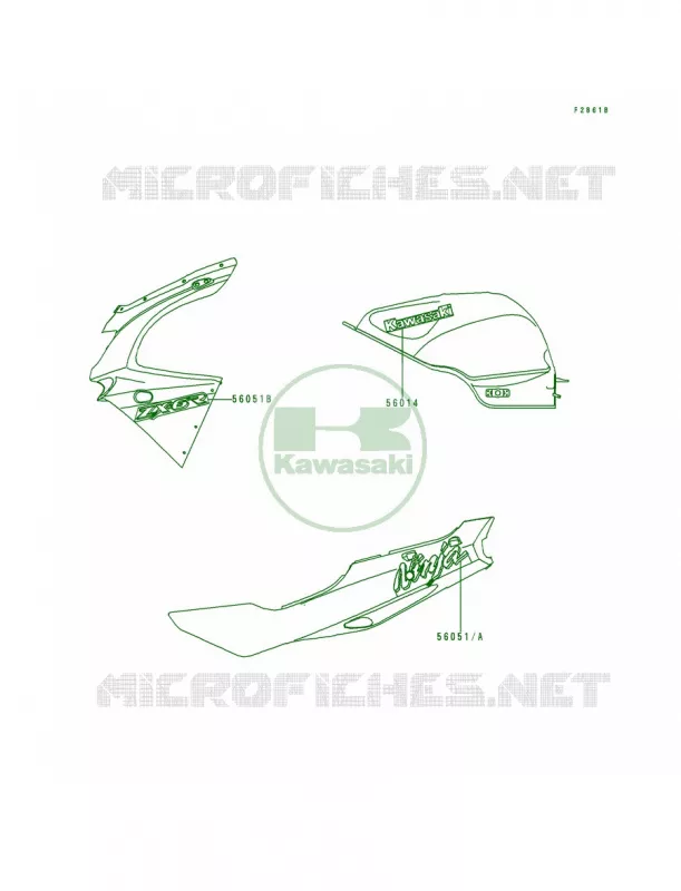DecalsRedZX600-F2 Kawasaki MOTOS 600 1995 Ninja ZX-6R  ZX600-F1