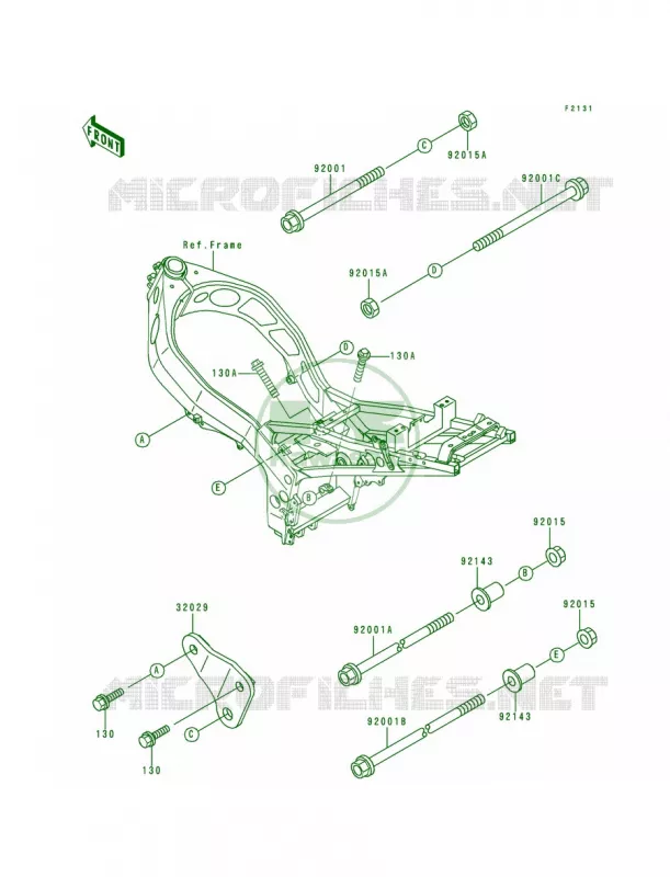 Frame Fittings Kawasaki MOTOS 600 1995 Ninja ZX-6R  ZX600-F1