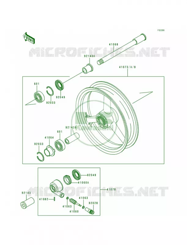 Front Wheel Kawasaki MOTOS 600 1995 Ninja ZX-6R  ZX600-F1