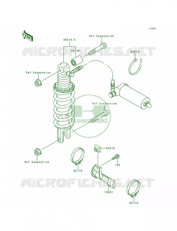 Shock Absorbers Kawasaki MOTOS 600 1995 Ninja ZX-6R  ZX600-F1