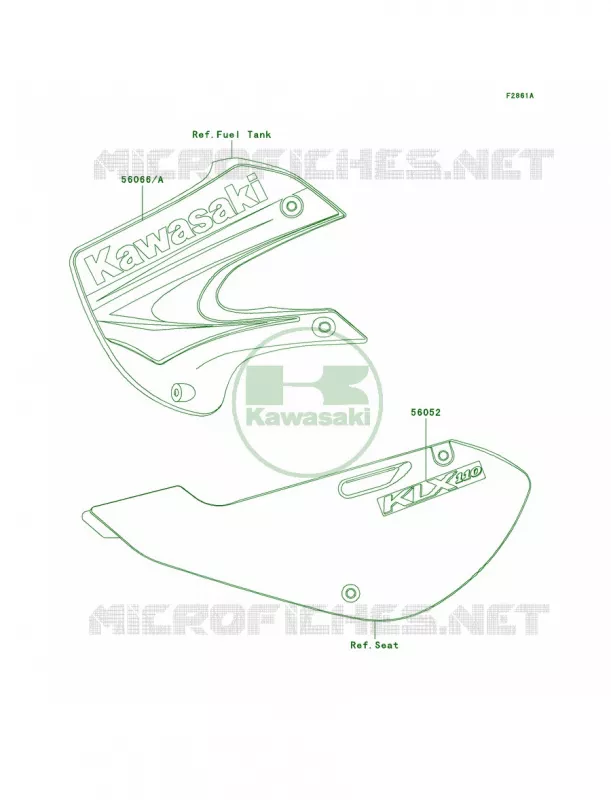 DecalsA2 Kawasaki MOTOS 110 2002 KLX110  KLX110-A1