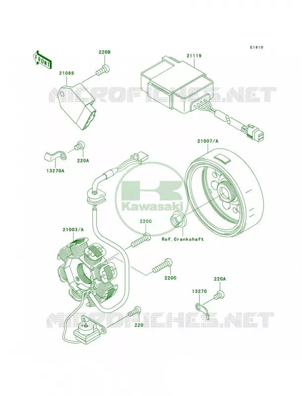 Generator Kawasaki MOTOS 110 2002 KLX110  KLX110-A1