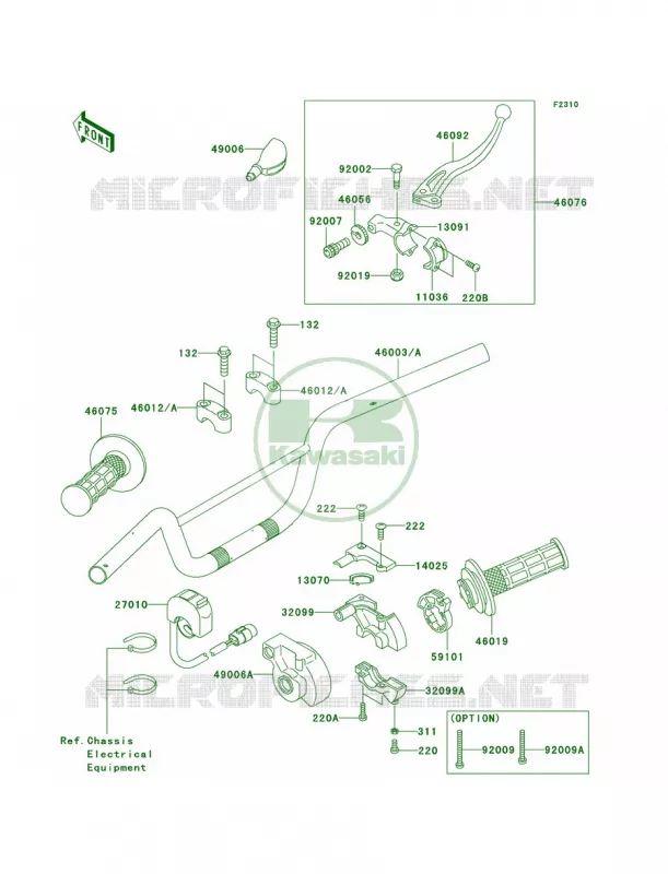 Handlebar Kawasaki MOTOS 110 2002 KLX110  KLX110-A1