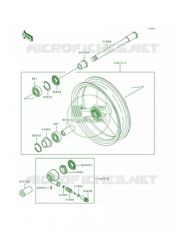 Front Wheel Kawasaki MOTOS 750 1995 Ninja ZX-7  ZX750-L3