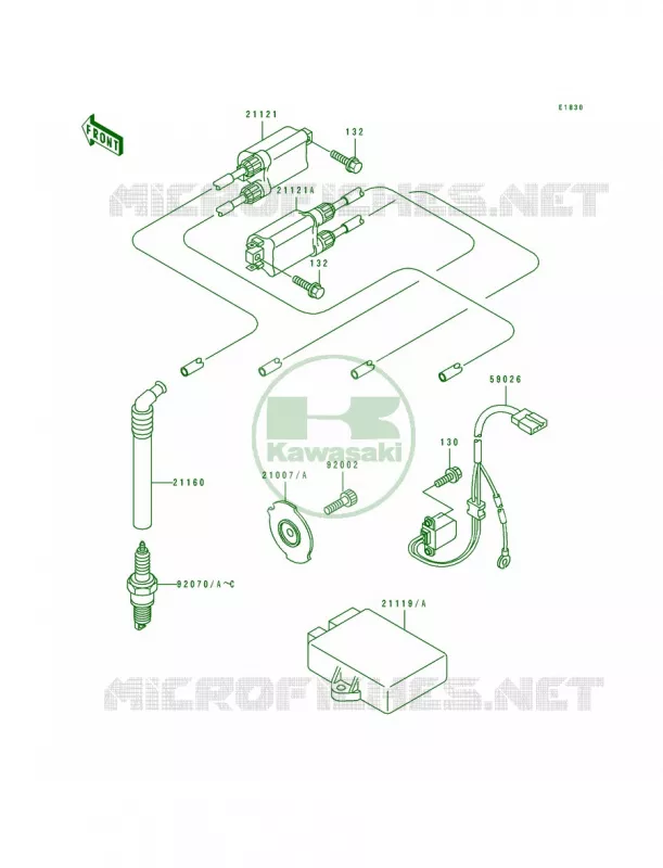 Ignition System Kawasaki MOTOS 750 1995 Ninja ZX-7  ZX750-L3