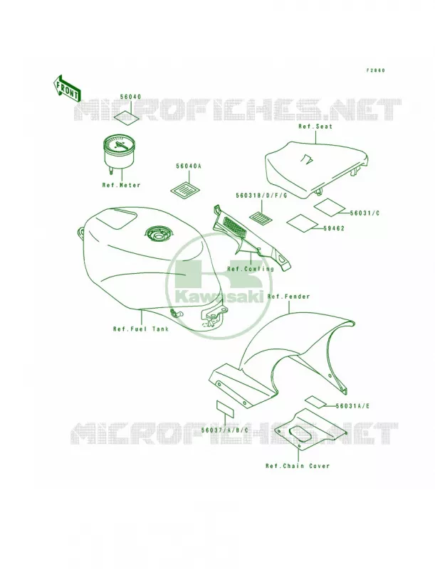 Labels Kawasaki MOTOS 750 1995 Ninja ZX-7  ZX750-L3