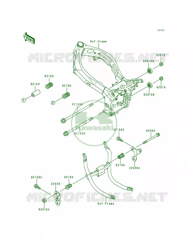 Frame Fittings Kawasaki MOTOS 900 1995 Ninja ZX-9R  ZX900-B2