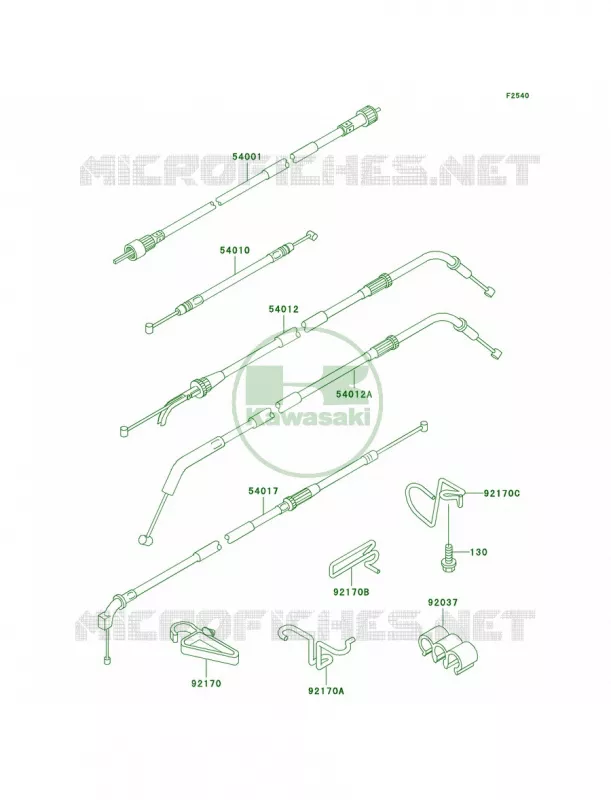 Cables Kawasaki MOTOS 1100 1994 Ninja ZX-11  ZX1100-D2