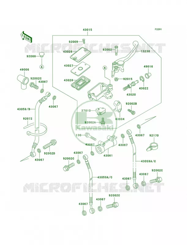 Front Master Cylinder Kawasaki MOTOS 1100 1994 Ninja ZX-11  ZX1100-D2