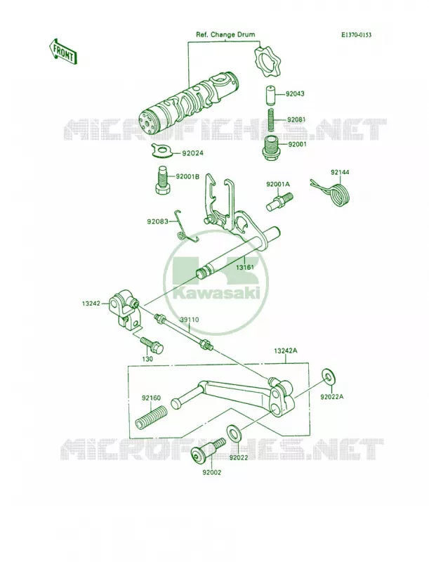 Gear Change Mechanism Kawasaki MOTOS 600 1994 Ninja 600R  ZX600-C7