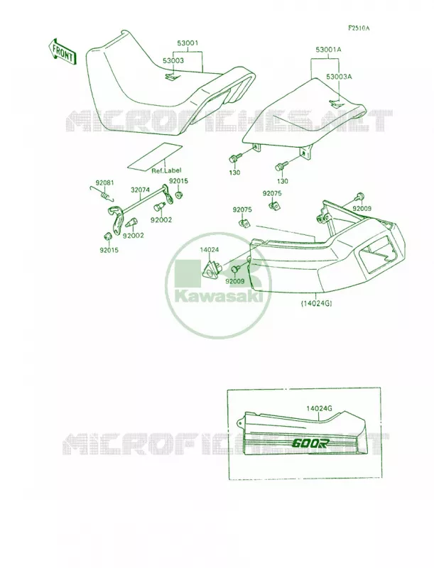 Seat Kawasaki MOTOS 600 1994 Ninja 600R  ZX600-C7
