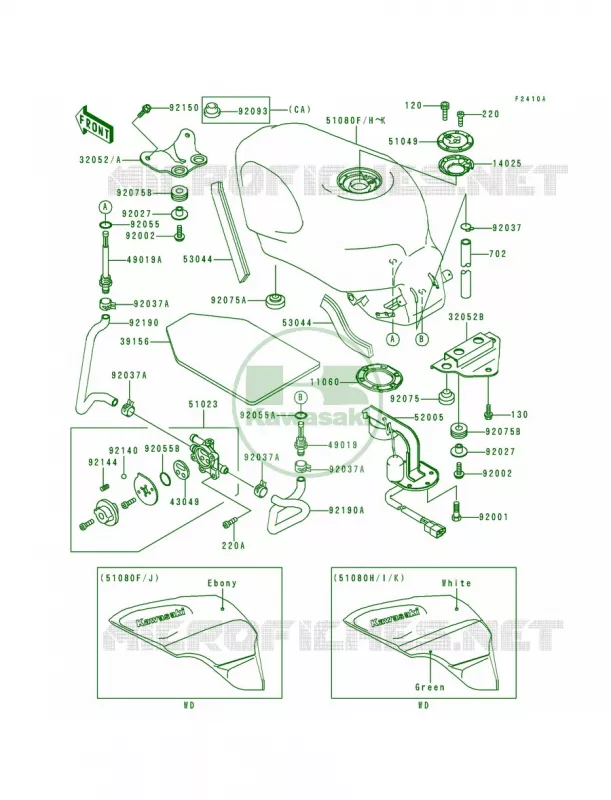 Fuel TankZX600-E2 Kawasaki MOTOS 600 1994 Ninja ZX-6  ZX600-E2