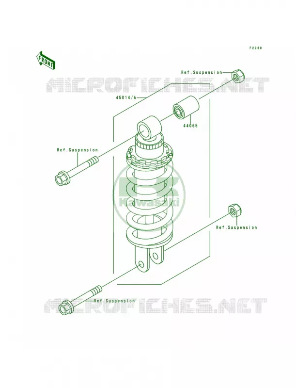 Shock Absorbers Kawasaki MOTOS 600 1994 Ninja ZX-6  ZX600-E2