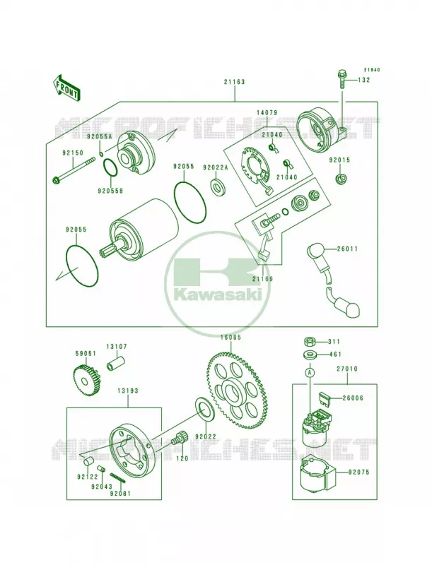 Starter Motor Kawasaki MOTOS 600 1994 Ninja ZX-6  ZX600-E2
