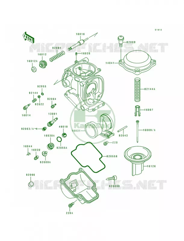 Carburetor Parts Kawasaki MOTOS 750 1994 Ninja ZX-7  ZX750-L2