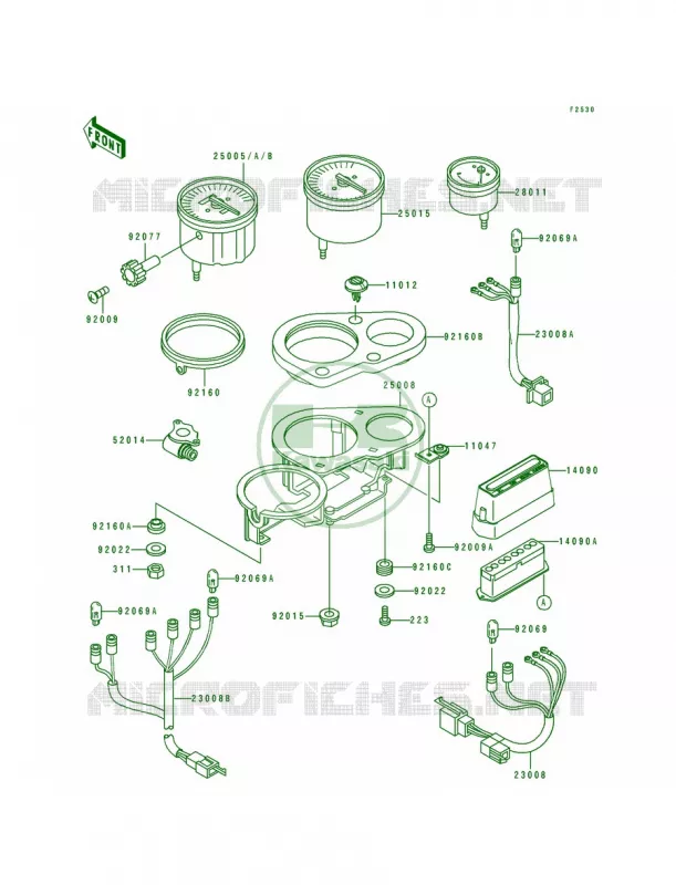 Meters Kawasaki MOTOS 750 1994 Ninja ZX-7  ZX750-L2