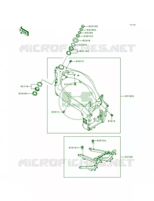 Frame Kawasaki MOTOS 750 1994 Ninja ZX-7R  ZX750-M2